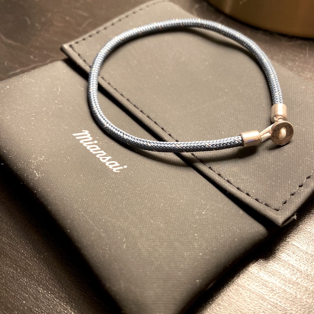 Miansai Slate Grey Rope Bracelet - Size Medium - Like New